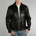 BGSD Men's Glazed Zippered New Zealand Lambskin Leather Jacket - Regular
