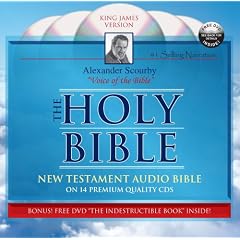 Audio Bible King James New Testament on CD by Scourby PLUS FREE DVD