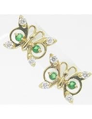 Kids 14K solid gold earrings fancy stud hoop huggie ball fashion dangle swa...