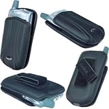 Black Cellet Premium Pouch with Rotating Belt Clip for Palm Treo 600, 650, 700w, 700wx, & 700p