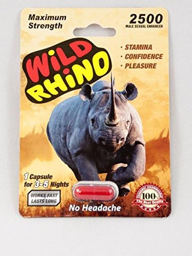 RHINO WILD 2500 Male Sexual Performance Enhancement Pill 12 PK