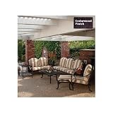 Meadow Decor Athena Cast Aluminum Lounge Set - Cedarwood Finish