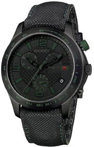 Gucci G-Timeless Black Dial Chronograph Mens Watch YA126225