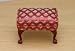 Dollhouse Miniature Cherry Upholstery Footstool Image