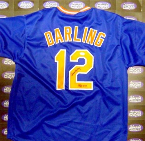 Ron Darling Autographed/Hand Signed Baseball Jersey (New York Mets 1986 World Series Champion) inscr