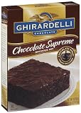 Ghirardelli Chocolate Brownie Mix, Chocolate Syrup, 18.75-Ounce Boxes (Pack of 12)