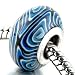 Black White Bule Whirlpool Bead - Pandora Charm & Bracelet Compatible