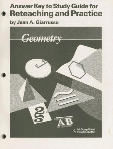 Buy Geometry:  Answer Key to Study Guide online at Discounted New and Used prices. Delivered to your door with Off-The-Bookshelf.