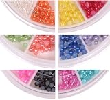 1320 X 3.0mm Nail ART TIP Half Round Baby Pearl Decoration Wheel