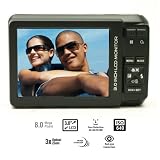 SVP DC8368 Black 8MP CCD Digital Camera with 3x Optical Zoom, Face / Smile detection, Image Stabilize Helper