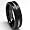 Black Titanium ring Wedding band with Stainless Steel Cables size 7