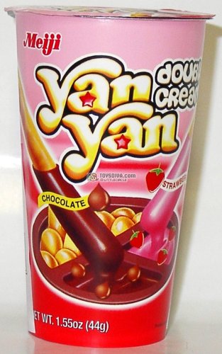 Meiji - Yan Yan Double Flavor with Strawberry and Chocolate Dip 10 Cups by Meiji