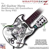 Chrome Skull on White Skin by WraptorSkinz TM fits All Sony PS2 Guitar Hero SG Guitar Controllers (GUITAR NOT INCLUDED)