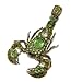 Acosta Jewellery - Peridot Green Swarovski Crystal Scorpion Brooch / Pendant