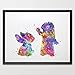 Dignovel Studios 8X10 Lilo and Stitch Inspired Kids Watercolor Print Wall Art Poster Kids art playroom Decor Wall N354