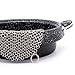 CoZroom Stainless Steel Chainmail Scrubber Safe for Iron Pans Stainless Steel Anodized and Glass Cookware-7x7 Inch Round