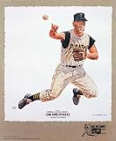 Bill Mazeroski Pittsburgh Pirates Lithogaph By Michael Mellett