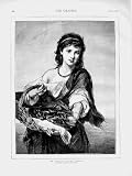 1873 Antique Portrait Italian Fisher Maiden Girl Meyer