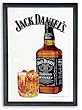 Jack Daniels - Bar Mirror (Bottle And Glass) (Size: 9" x 12")