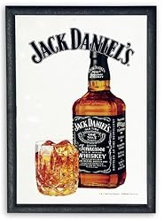Jack Daniels - Bar Mirror (Bottle And Glass) (Size: 9" x 12")