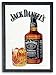 Jack Daniels - Bar Mirror (Bottle And Glass) (Size: 9" x 12")