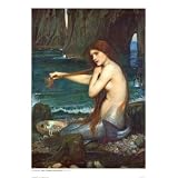 AMermaid,1900FantasyArtPosterPrintbyJohnWilliamWaterhouse,24x32