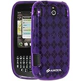 Amzer Luxe Argyle Skin Screen Protector Case for Palm Pixi (Purple)
