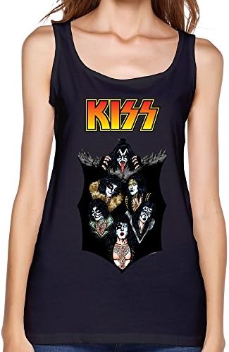 SHUNAN Women's Kiss Band Musicians Makeup Tops Size S Black