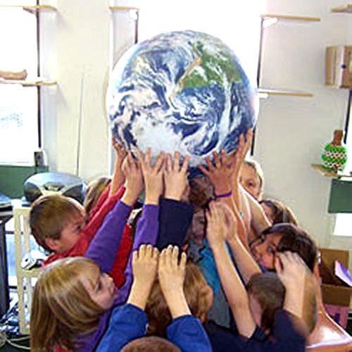 Astronauts View Inflatable 16-Inch Diameter Educational Globe