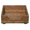 Marble Napkin Holder - Dark Travertine