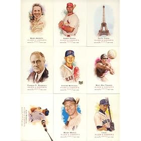 2007 Topps Allen + Ginter Baseball and Historical Figures Series Set. Includes Albert Pujols, Alex Rodriguez, David Wright, Derek Jeter, Ken Griffey, Roger Clemens, Barry Bonds, Ichiro Suzuki, Mickey Mantle, Harry S. Truman, Laila Ali, Ken Jennings, Kerri Walsh, Misty May-Treanor, Dan O'Brien, Gary Hall Jr., Mia Hamm, Franklin D. Roosevelt, Washington Monument, Jack the Ripper, Fyodor Dostoevsky, Mario Andretti, Alexander Graham Bell, P.T. Barnum, Eiffel Tower, Joe Frazier and Others!