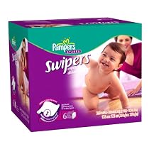 Pampers Swipers Baby Wipes Refills, 60-Count Packages (Pack of 6) (360 Total Wipes)