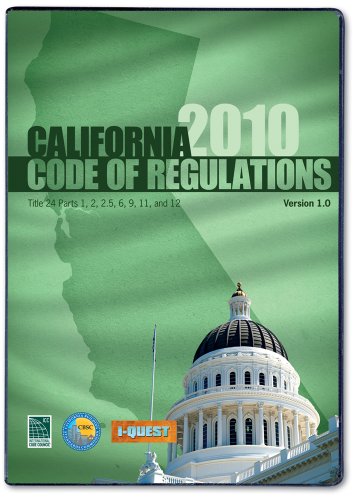 2010 California Codes, Title 24 CD-ROM Single User - ICC (distributed by Cengage Learning) - 5500CD10 - ISBN: 1580019803 - ISBN-13: 9781580019804