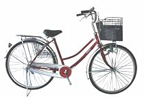 カイト フレスコファミリー 24インチ 軽快車 ステンレスハンドル ワインレッド 240-F-WR