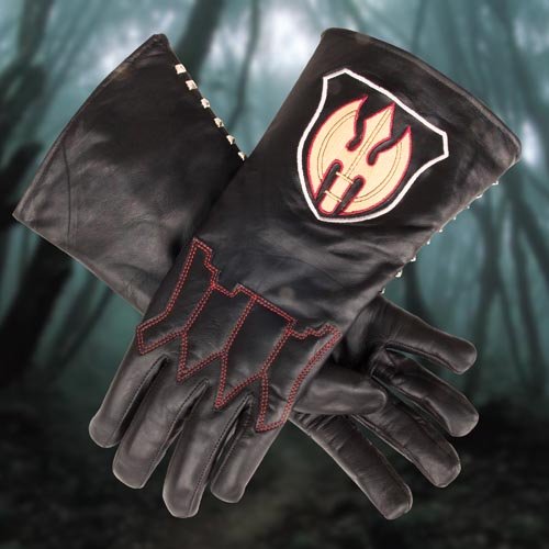 Sleepy Hollow Hessian Headless Horseman Black Leather Gloves- XLarge - Officially Licensed