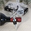 ELEGANT SNOWFLAKE STOPPER - ELEGANT SNOWFLAKE DESIGN WINE BOTTLE STOPPER FAVOR