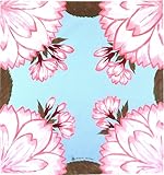 ふろしきや 風呂敷 角桜・ブルー(70cm)