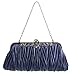 Womens Vintage Satin Pleated Envelope Evening Cocktail Wedding Party Handbag Clutch (17 Colors)