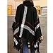 Women's Pullover Batwing Sleeves Sweater Poncho Cape Cloak Tassels