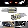 iJDMTOY (2) Xenon White 10-SMD-5730 168 175 194 2825 W5W T10 LED Bulbs For Car License Plate Lights, Parking Lights and Car Interior Lights, etc