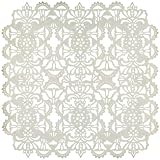 Cappella Doilies Laser-Cut 12x12 Cardstock-Fancy/Grey