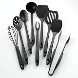 calphalon cooking utensils-Cooking With Calphalon 9 Piece Black Nylon Utensil Set