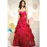 Terani Couture Junior Girls Size 2-16 Fuchsia Side Accent Formal Gown