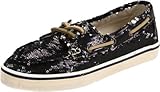 IMAGE OF Steve Madden Women's Yachtt-S Boat Shoe,Black Sequin,8 M US