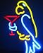 Neon Parrot w/Margarita Sign