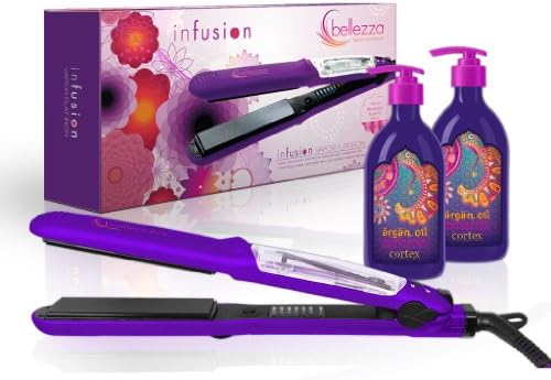 Bellezza Set 1.25 Steamer Plus 500 Ml Argan Shampoo and Conditioner