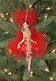 9 Van Craig Vantastiks Red & Gold Josephine Baker Diva Christmas Ornament