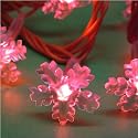 FL-683 | 5.6M RED SNOWFLAKE FAIRY LED CHRISTMAS TREE LIGHTS | 56 RED LED BULBS | HOME & TREE CHRISTMAS DECORATIONS | GREAT VALUE FOR MONEY