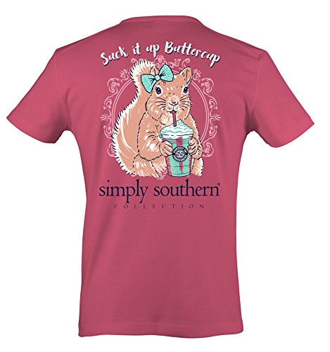 Simply Southern Preppy Strawberry T-Shirt Suck It Up Buttercup - Medium
