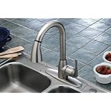 Contemporary New Stainless Steel Finish Kitchen Sink Faucet with Pull Out / Down Spray Head and One Handle
